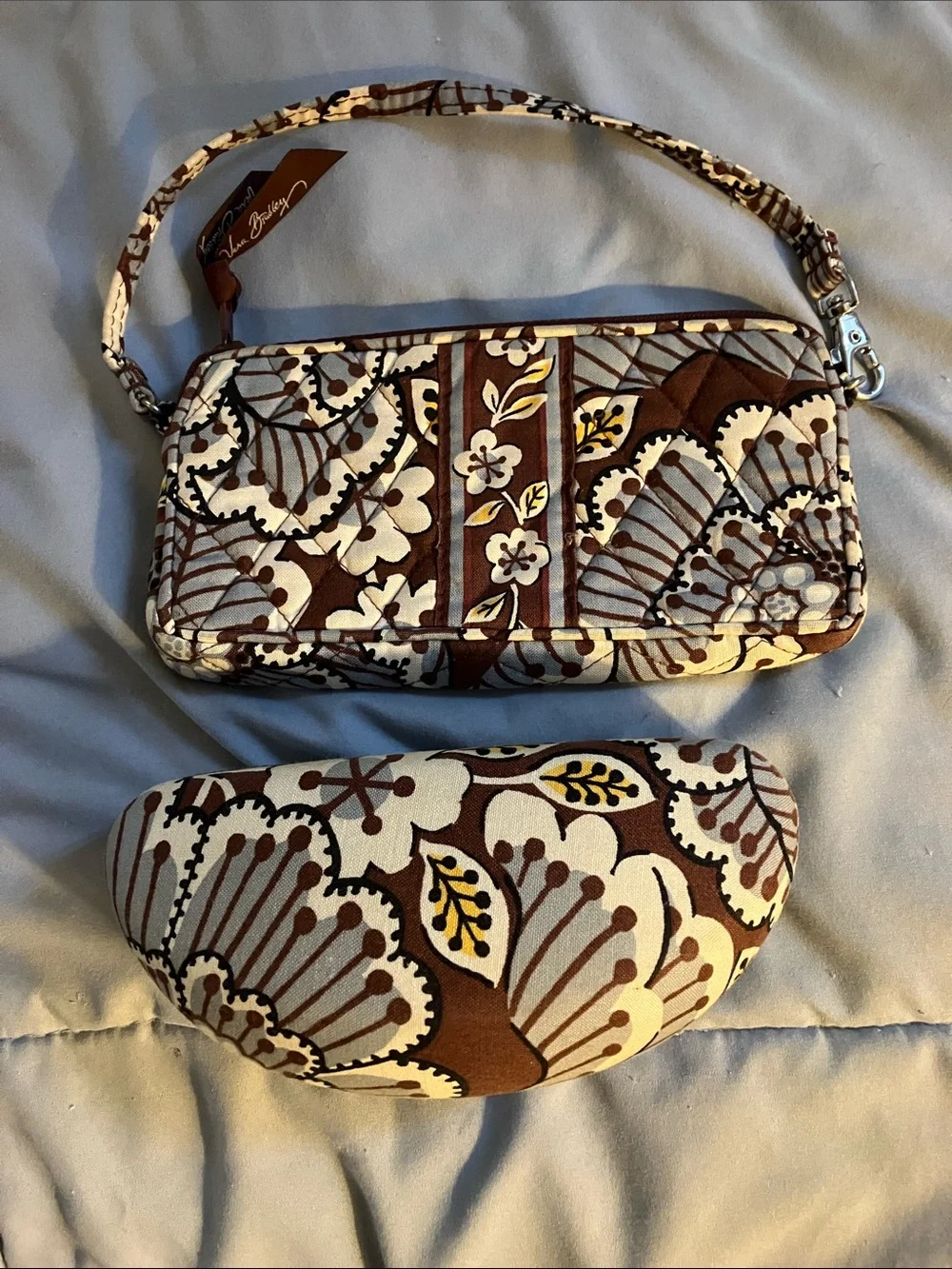 Vera Bradley Quilted Wristlet and matching eye glass case
